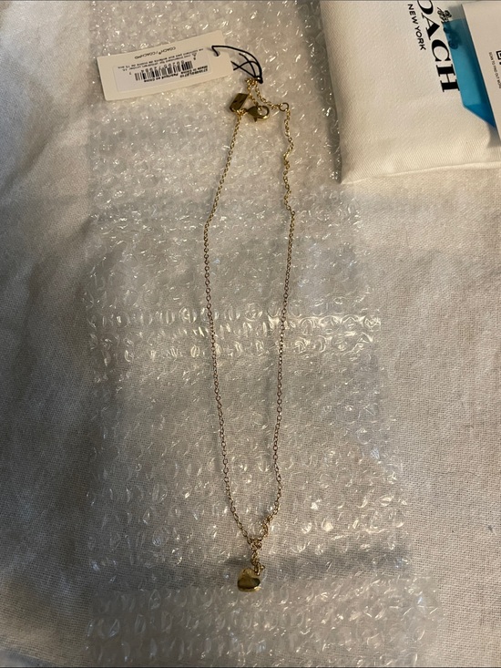 Coach Jewelry - Coach Gold Heart Charm Pendant Necklace